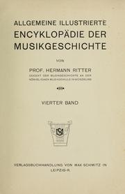 Cover of: Allgemeine illustrierte Encyklopädie der Musikgeschichte by Hermann Ritter