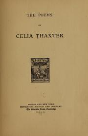 Cover of: The poems of Celia Thaxter. by Celia Thaxter