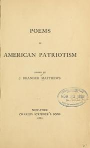 Cover of: Poems of American patriotism