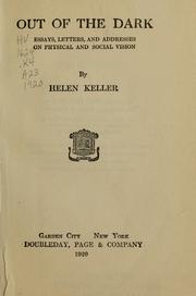 Cover of: Out of the dark | Helen Keller