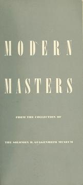 Cover of: Modern masters from the collection of the Solomon R. Guggenheim Museum by Solomon R. Guggenheim Museum