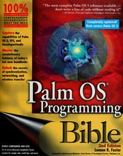 Cover of: Palm OS programming bible by Lonnon R. Foster, Lonnon R. Foster
