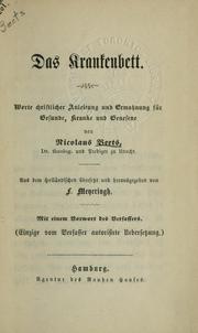 Cover of: Das Krankenbett by Hildebrand, Hildebrand