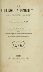 Cover of: De Koulikoro à Tombouctou sur la canonnière "Le Mage"