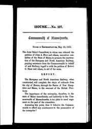 Cover of: Commonwealth of Massachusetts
