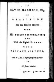 Cover of: The companion to the play-house, or, An historical account of all the dramatic writers (and their works) that have appeared in Great Britain and Ireland: from the commencement of our theatrical exhibitions, down to the present year 1764, composed in the form of a dictionary, for the more readily turning toany particular author, or performance