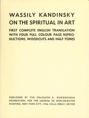 Cover of: On the spiritual in art by Wassily Kandinsky, Wassily Kandinsky