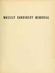 Cover of: In memory of Wassily Kandinsky by Solomon R. Guggenheim Foundation.