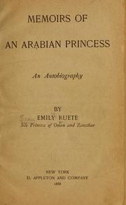 Cover of: Memoirs of an Arabian princess: an autobiography