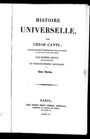 Cover of: Histoire universelle