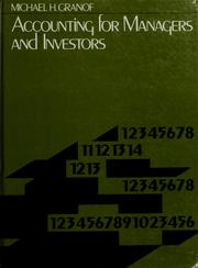 Cover of: Accounting for managers and investors by Michael H. Granof
