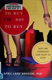 Cover of: To buy or not to buy | April Lane Benson