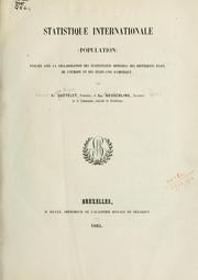 Cover of: Statistique internationale (population) by Lambert Adolphe Jacques Quetelet