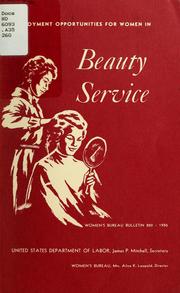 Cover of: Employment opportunities for women in beauty service by Mary Elizabeth Pidgeon