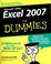 Cover of: Microsoft Office Excel 2007 for dummies