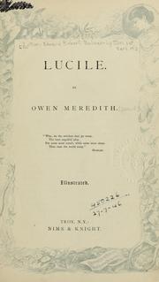 Cover of: Lucile by Robert Bulwer Lytton