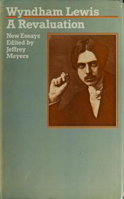 Cover of: Wyndham Lewis by Jeffrey Meyers