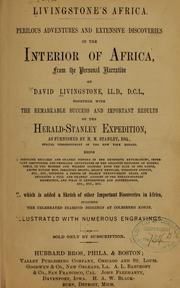Cover of: Livingstone's Africa: perilous adventures and extensive discoveries in the interior of Africa