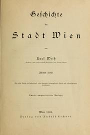 Cover of: Geschichte der Stadt Wien by Karl Weisse, Karl Weisse