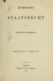 Cover of: Handbuch der römischen Alterthümer