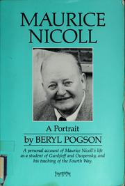 Cover of: Maurice Nicoll: a portrait