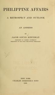 Cover of: Philippine affairs by Jacob Gould Schurman