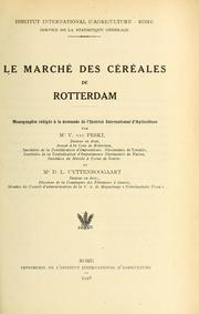 Cover of: Le marché des céréales de Rotterdam by V. van Peski