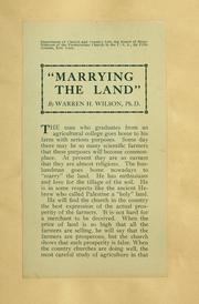 Cover of: Marrying the land