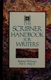 Cover of: The Scribner handbook for writers