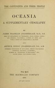 Cover of: Oceania: a supplementary geography