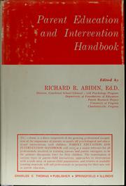 Cover of: Parent education and intervention handbook