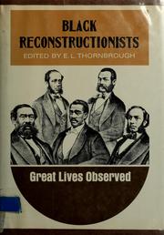 Cover of: Black reconstructionists.