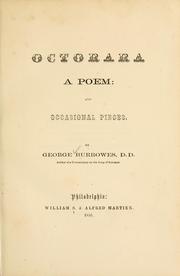 Cover of: Octorara: a poem, and occasional pieces ...