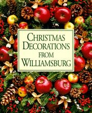Cover of: Christmas decorations from Williamsburg