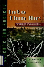 Cover of: Into thin air: the problem of air pollution
