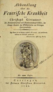 Cover of: Abhandlung über die venerische Krankheit by Christoph Girtanner, Christoph Girtanner