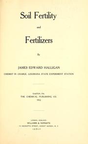 Cover of: Soil fertility and fertilizers