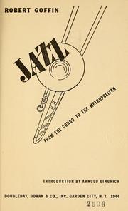 Cover of: Jazz: from the Congo to the Metropolitan