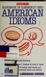 Cover of: Handbook of commonly used American idioms by Adam Makkai