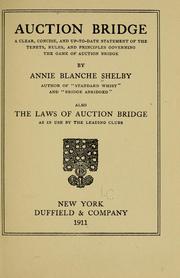 Cover of: Auction bridge by Annie Blanche Shelby