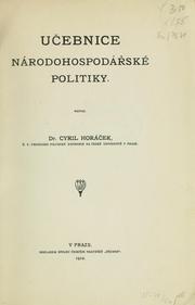 Cover of: Učebnice národohospodářské politiky