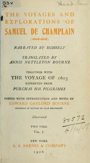 Cover of: Voyages and explorations by Samuel de Champlain, Samuel de Champlain