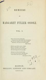 Cover of: Memoirs of Margaret Fuller Ossoli