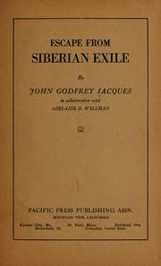 Cover of: Escape from Siberian exile