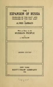 Cover of: The expansion of Russia by Alfred Rambaud