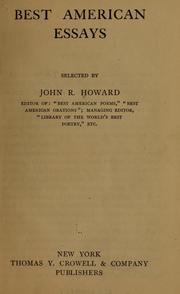Cover of: Best American essays by John R. Howard