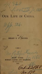 Cover of: Our life in China.