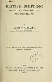 Cover of: British shipping by Adam Willis Kirkaldy