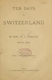 Cover of: Ten days in Switzerland