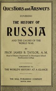 Cover of: Questions and answers covering the history of Russia and the causes of the world war